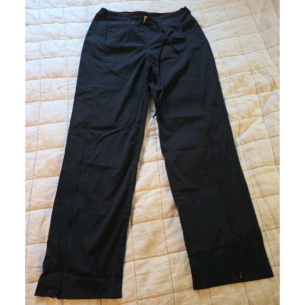 Express Pants Women Black Leg Zipper‎ Drawstring y2K Size 9/10 90s 2000s Goth